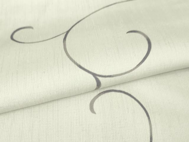 平和屋本店■極上　染織の名門　しょうざん　上代お召　唐草文　白梅鼠色地　証紙付き　逸品　未使用　DZAA4246kh5