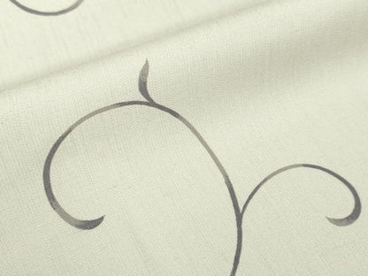 平和屋本店■極上　染織の名門　しょうざん　上代お召　唐草文　白梅鼠色地　証紙付き　逸品　未使用　DZAA4246kh5