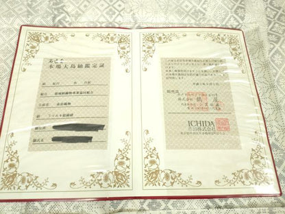 平和屋本店●極上 本場大島紬 白大島紬 桑原織物 二代目 桑原啓之介 7マルキ 片羽白絣 紀行 証紙・鑑定証付き 逸品 未使用 DZAA4251kh5