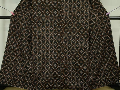 平和屋本店■極上　国指定重要無形文化財　本場久米島紬　吉田カマド作　手織　草木染　泥染　証紙付き　逸品　未使用　DZAA4263kh5