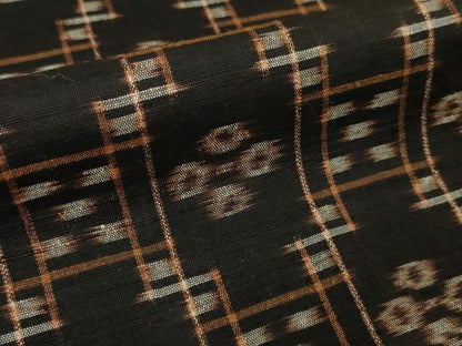 平和屋本店■極上　国指定重要無形文化財　本場久米島紬　吉田カマド作　手織　草木染　泥染　証紙付き　逸品　未使用　DZAA4263kh5