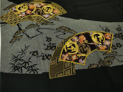 平和屋本店■極上　創業460年・千總　黒留袖　駒刺繍　地紙重ね　宝尽くし　金彩　阪急百貨店扱い　逸品　DZAA4280kh5