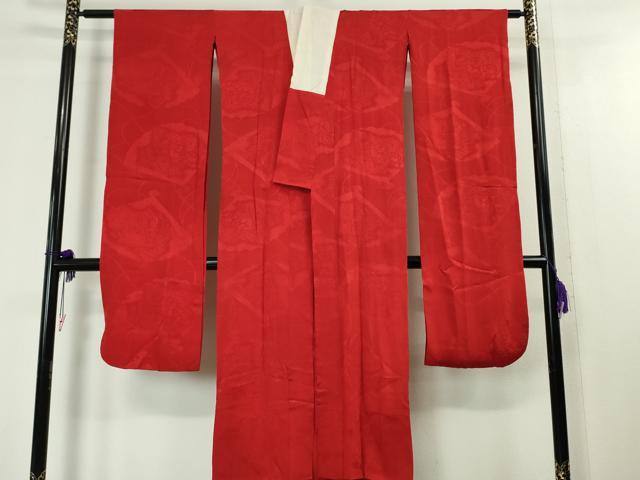 平和屋本店■極上　アンティーク　大正ロマン　振袖・長襦袢(袷)セット　駒刺繍　几帳花鳥文　黒地　金彩　逸品　DZAA4285kh5