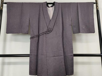 平和屋本店■極上　二代目　久保田一竹　幻の辻が花　和装コート　ロング丈　深紫色地　金通し地　さが美扱い　逸品　DZAA4290kh5