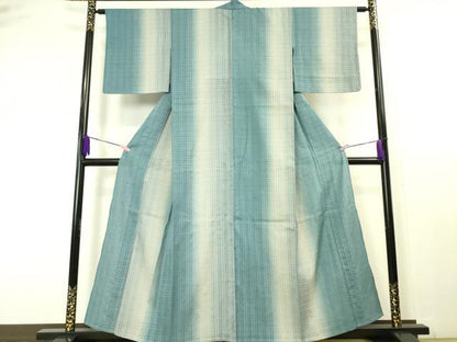 平和屋本店▽極上　紬　単衣　紗織　間道　逸品　未使用　DZAA4309kh5