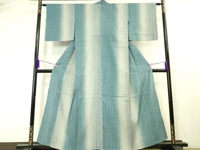 平和屋本店▽極上　紬　単衣　紗織　間道　逸品　未使用　DZAA4309kh5