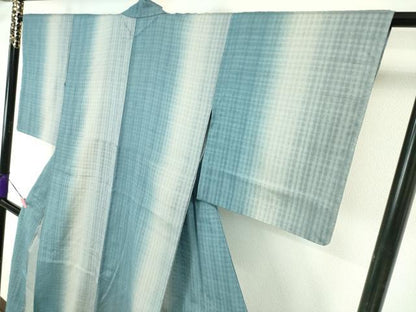 平和屋本店▽極上　紬　単衣　紗織　間道　逸品　未使用　DZAA4309kh5