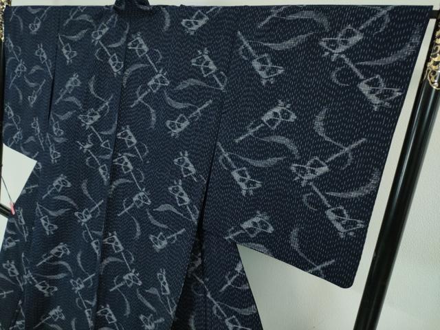 平和屋本店■極上　久留米絣　単衣　綿　馬頭　やまと誂製　逸品　未使用　DZAA4311kh5