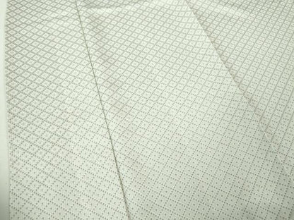 平和屋本店●極上 お召 胴抜き仕立て 菱文 逸品 DZAA4324kh5