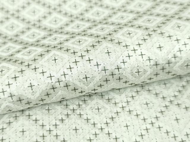 平和屋本店●極上 お召 胴抜き仕立て 菱文 逸品 DZAA4324kh5