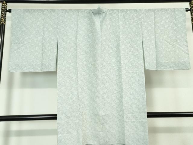 平和屋本店■極上　道中着　スリーシーズン　春夏秋　塵除け　ロング丈　花唐草紋紗　藍白色地　逸品　未使用　DZAA4329kh5