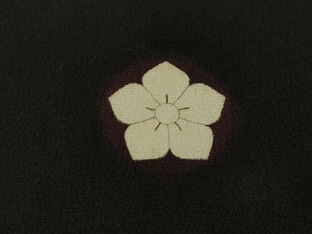 平和屋本店■極上　アンティーク　大正ロマン　振袖・掛下セット　御所車　群鶴　黒地　金彩　逸品　DZAA4336kh5
