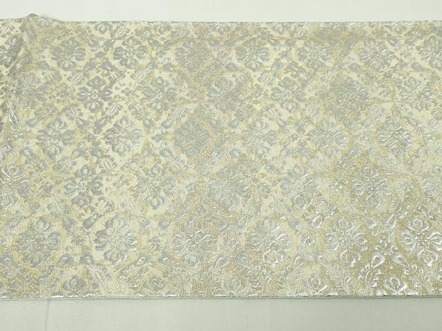 平和屋本店■極上　金彩友禅　卓越技能者・名工・和田光正　六通柄袋帯　花菱文　銀彩　逸品　未使用　DZAA4341kh5