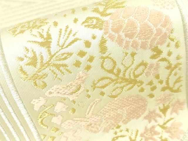 平和屋本店■極上 山口美術織物 皇室 伊勢神宮御用 西陣織 九寸名古屋帯 唐織 伊會保物語 金銀糸 吉永小百合着用 逸品 未使用　DZAA4364kh5