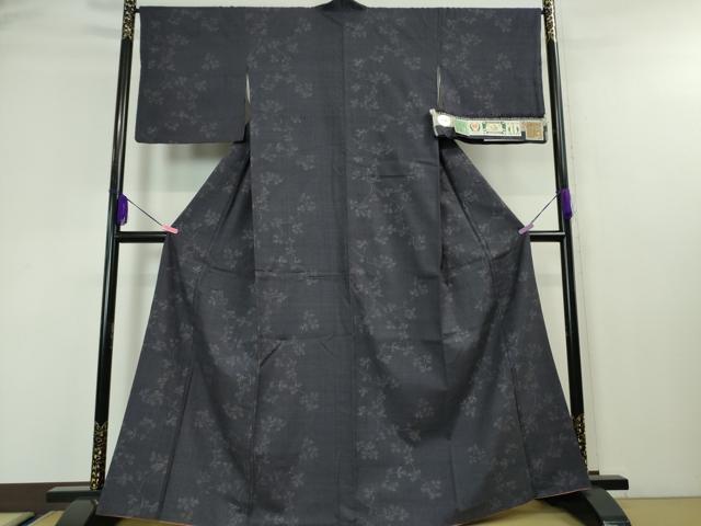 平和屋本店●極上　本場結城紬　重要無形文化財　80亀甲　飛び亀甲柄　変わりつた柄　井上商事謹製　証紙付き　逸品　DZAA4404kh5