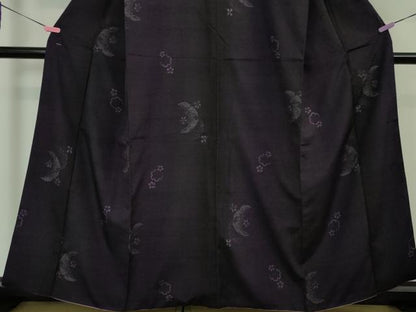 平和屋本店●極上 結城紬 はたおり娘 奥順謹製 80亀甲 飛び亀甲柄 手緒里 三日月 雪輪花文 三越扱い 証紙付き 逸品 DZAA4405kh5
