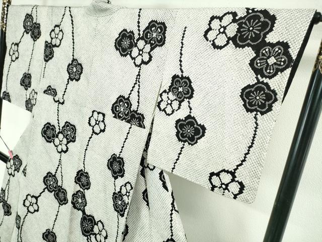 平和屋本店■極上　本疋田絞り　小紋　舞花文　逸品　未使用　DZAA4409kh5