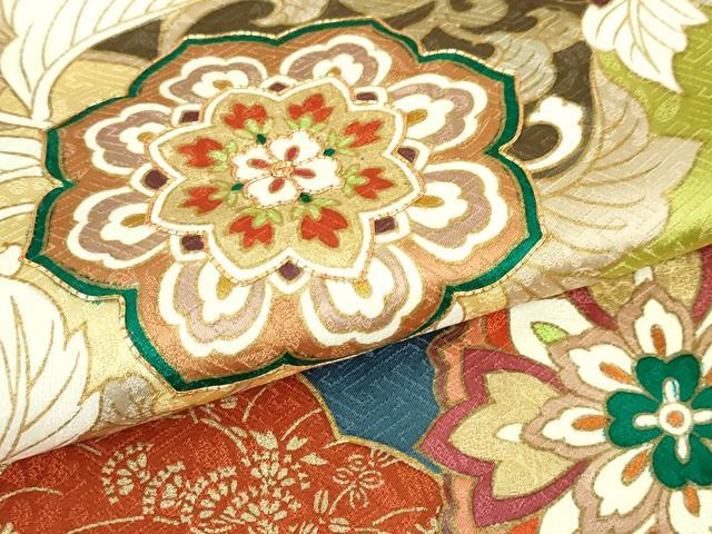 平和屋本店●極上　皇室献上作家　藤井寛　振袖　駒刺繍　雲取り花唐草文　金彩　逸品　DZAA4411kh5