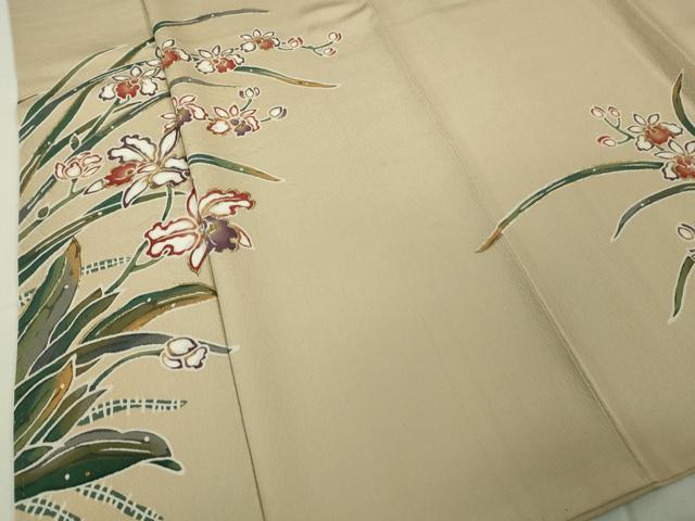 平和屋本店■超希少　染彩芸術の巨匠　皆川月華　訪問着　杜若　肌色地　金彩　縮緬地　逸品　DZAA4412kh5