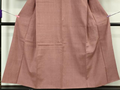 平和屋本店●極上 本場結城紬 重要無形文化財 奥順謹製 色無地 長春色 証紙付き 逸品 DZAA4413kh5