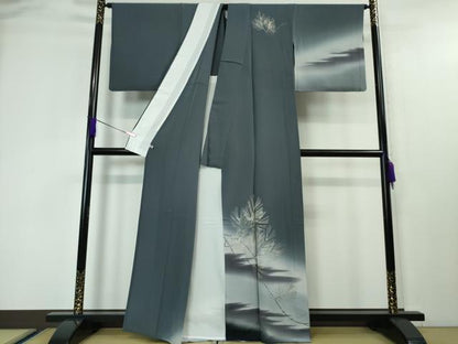 平和屋本店■極上　金彩友禅 卓越技能者・名工・和田光正　訪問着　単衣　老松　暈し染め　銀彩　さが美扱い　半衿付き　逸品　DZAA4416kh5