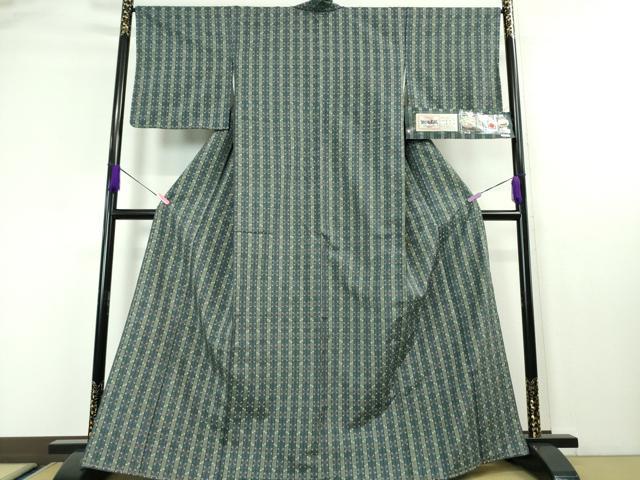 平和屋本店■極上　本場琉球　読谷山花織　紬地　草木染　手織　池原竹子作　証紙付き　逸品　未使用　DZAA4419kh5
