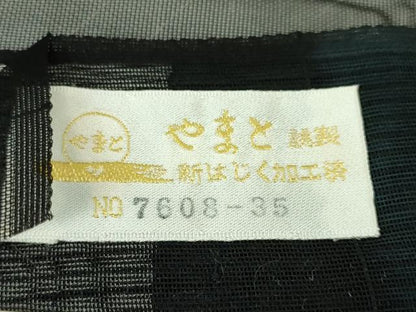 平和屋本店■極上 京都 西陣 織元ブランド 泰流舎 長羽織 スリーシーズン 塵除け 紗 やまと金ラベル 黒地 証紙付 逸品 未使用 DZAA4427kh5