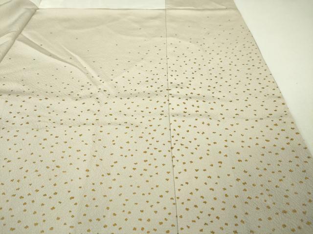 平和屋本店■極上　人間国宝　福田喜三郎　色留袖　刺繍　結び紐　暈し染め　亜麻色地　金糸　大丸扱い　逸品　未使用　DZAA4433kh5