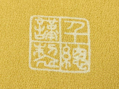 平和屋本店■極上　創業460年・千總　振袖　駒刺繍　牡丹　藤黄色地　金彩　逸品　DZAA4438kh5
