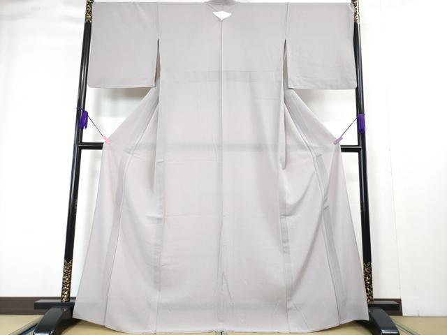 平和屋本店■極上　夏物　色無地　絽縮緬　両面染　薄葡萄色　逸品　未使用　DZAA4449kh5