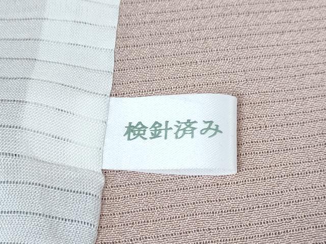 平和屋本店■極上　夏物　色無地　絽縮緬　両面染　薄葡萄色　逸品　未使用　DZAA4449kh5