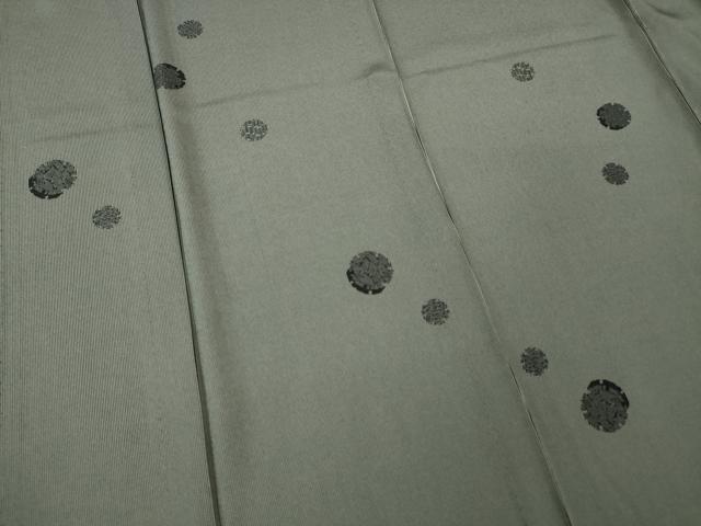 平和屋本店●極上 江戸小紋 万筋 名物裂 雪輪重ね 蝉色×灰青色 逸品 DZAA4460kh5