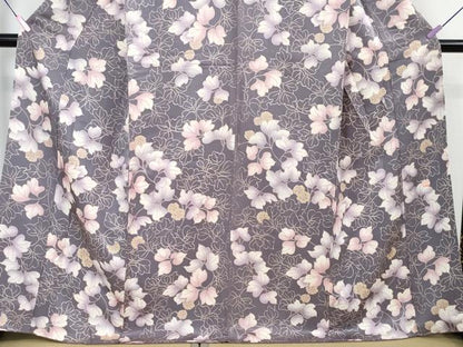 平和屋本店●極上 京都府認定 京の名工 雛屋友禅 小紋 蔦の葉花文 逸品 DZAA4477kh5