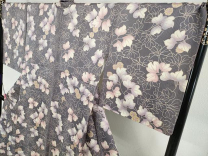 平和屋本店●極上 京都府認定 京の名工 雛屋友禅 小紋 蔦の葉花文 逸品 DZAA4477kh5