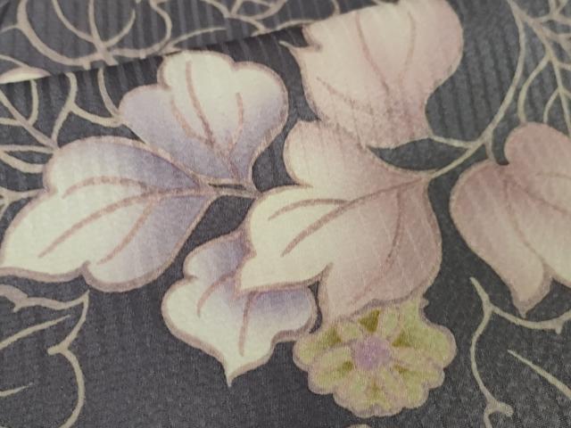 平和屋本店●極上 京都府認定 京の名工 雛屋友禅 小紋 蔦の葉花文 逸品 DZAA4477kh5