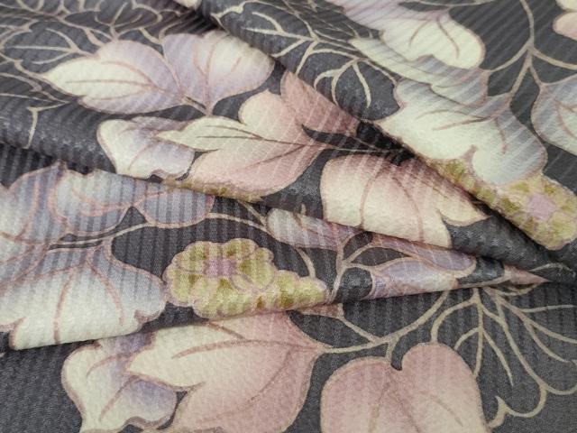 平和屋本店●極上 京都府認定 京の名工 雛屋友禅 小紋 蔦の葉花文 逸品 DZAA4477kh5