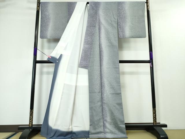 平和屋本店■極上　石川県指定無形文化財　牛首紬　白山工房　手織り　市川純一郎　霞文　さが美扱い　証紙付き　逸品　DZAA4480kh5