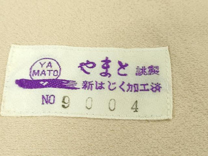 平和屋本店■極上　中国三大刺繍　スワトウ刺繍　汕頭刺繍　総刺繍　訪問着　風景花文　薄卵色地　金糸　やまと誂製　逸品　DZAA4482kh5