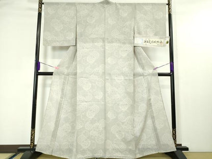平和屋本店＊極上 夏物 越後夏結城物語 夏結城 100亀甲 白新染織 雪輪重ね 証紙付き 逸品 DZAA4485kh5