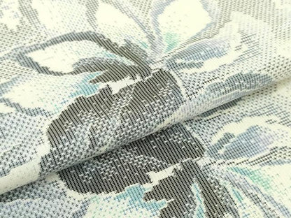 平和屋本店●極上　都喜ヱ門　本場大島紬　白大島　藤白泥　花ある人　藤絹織物謹製　証紙付き　逸品　DZAA4488kh6