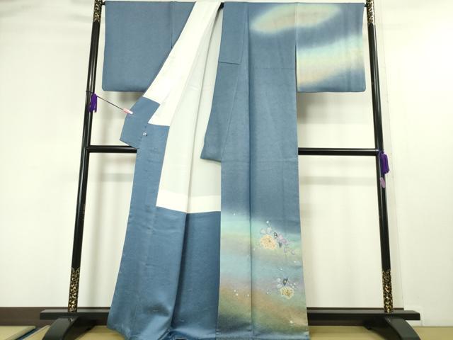 平和屋本店■極上　久保田一竹　幻の辻が花　訪問着　暈し染め　銀通し地　ほていや扱い　逸品　DZAA4495kh5