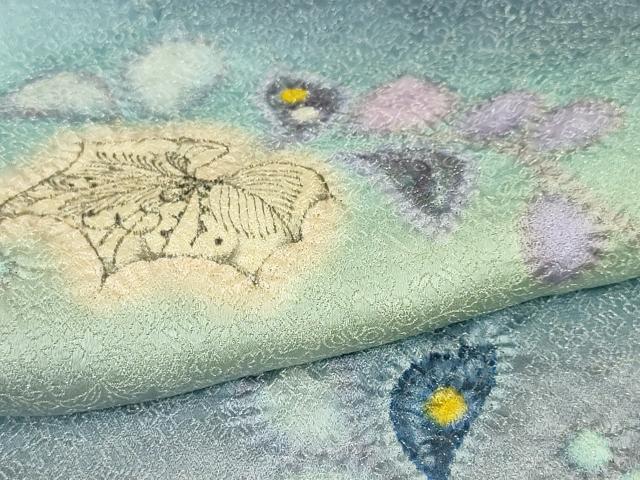 平和屋本店■極上　久保田一竹　幻の辻が花　訪問着　暈し染め　銀通し地　ほていや扱い　逸品　DZAA4495kh5