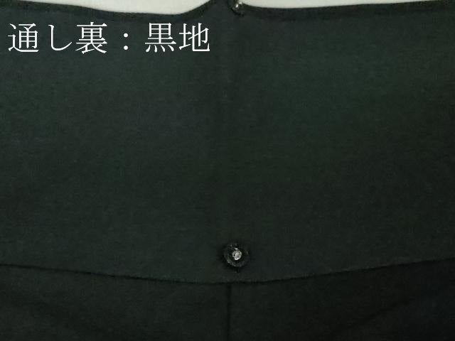 平和屋本店●極上　中国三大刺繍　スワトウ刺繍　汕頭刺繍　小紋　唐草間道　暈し染め　黒地　金彩　逸品　DZAA4501kh6