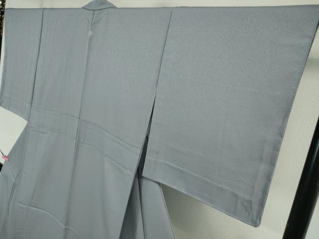 平和屋本店■極上　洗える最高級着物＜英＞はなぶさ謹製 色無地 単衣 オーキッドグレイ色 たとう紙・反端付き　逸品　未使用　DZAA4502kh5