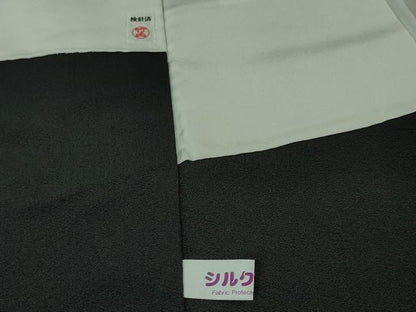 平和屋本店■極上　京都の名門ブランド　銀花仙　訪問着・袋帯(銀通し地)セット　唐草文　蝉色地　暈し染め　金彩　逸品　DZAA4504kh5