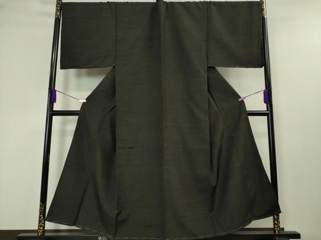 平和屋本店■極上　男性　紬　アンサンブル　長羽織セット　キングサイズ　色無地　蝉色地　逸品　未使用　DZAA4521kh5