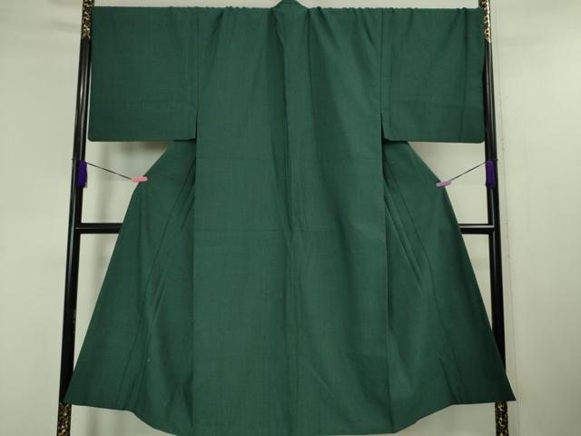 平和屋本店■極上　男性　紬　アンサンブル　長羽織セット　キングサイズ　着物：鉄色　長羽織：百入茶色　逸品　DZAA4523kh5