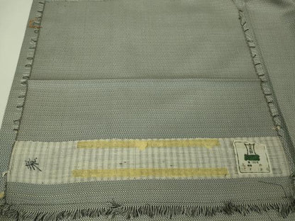 平和屋本店■極上　男性　お召　アンサンブル　100亀甲　総詰め　羽裏・東海道五十三次　反端付き　逸品　DZAA4525kh5