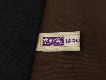 平和屋本店■極上　男性　結城紬　アンサンブル　黒地　さが美扱い　逸品　未使用　DZAA4530kh5