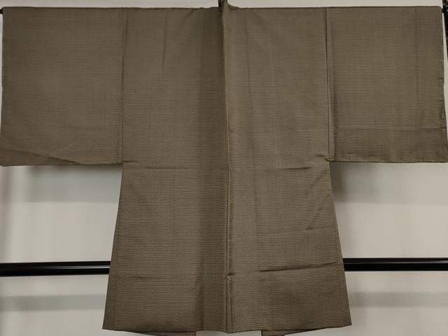 平和屋本店■極上　男性　お召　アンサンブル　キングサイズ　羽裏・鷹　逸品　未使用　DZAA4536kh5